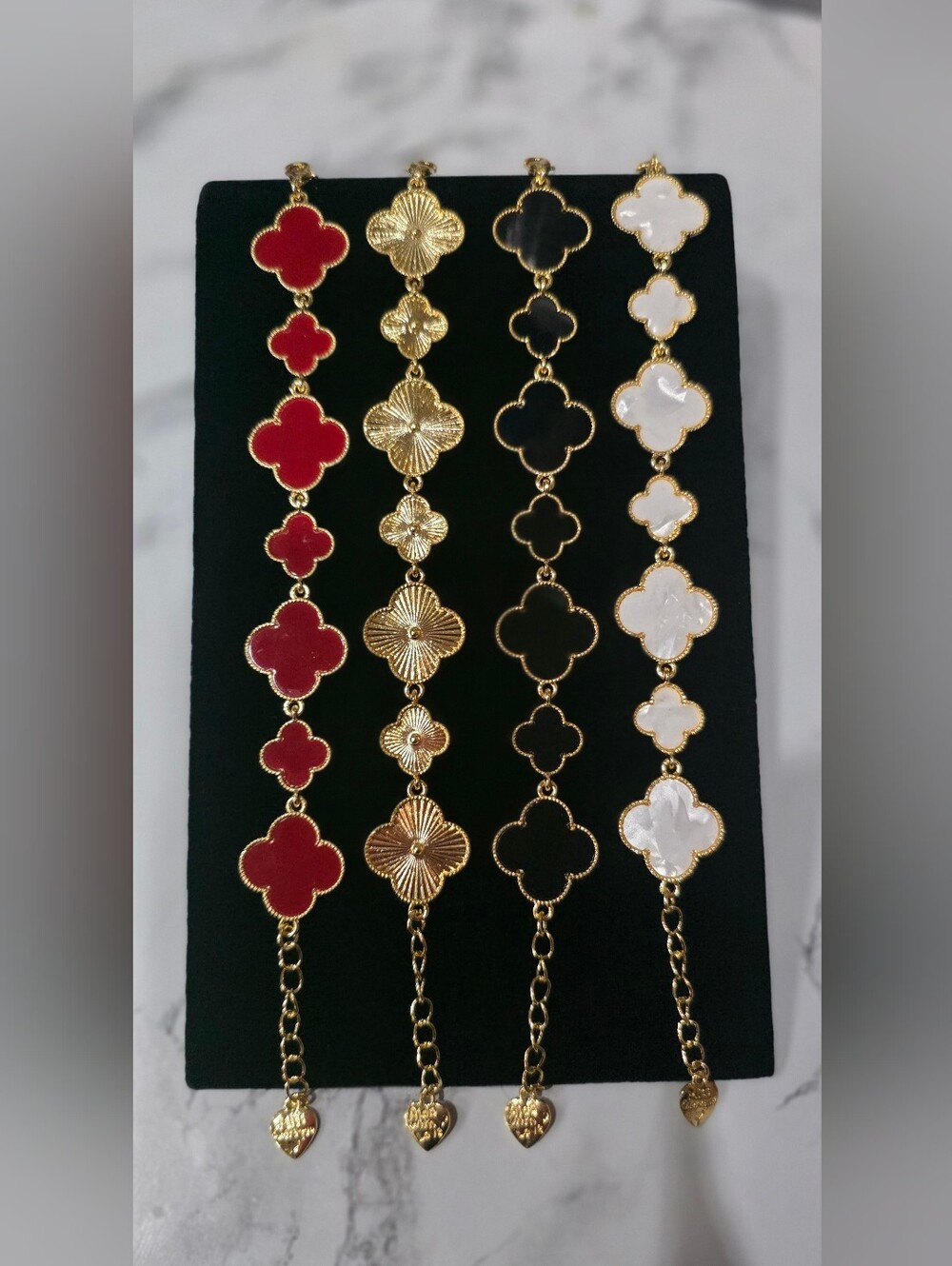 Jumbo Clover Reversible Gold Plated